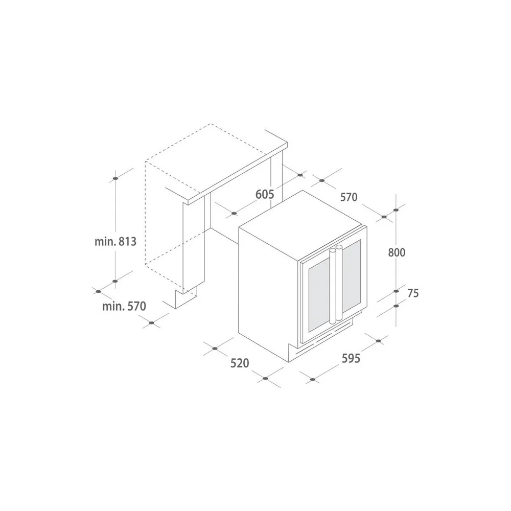 Chłodziarka do wina CANDY CCVB60D