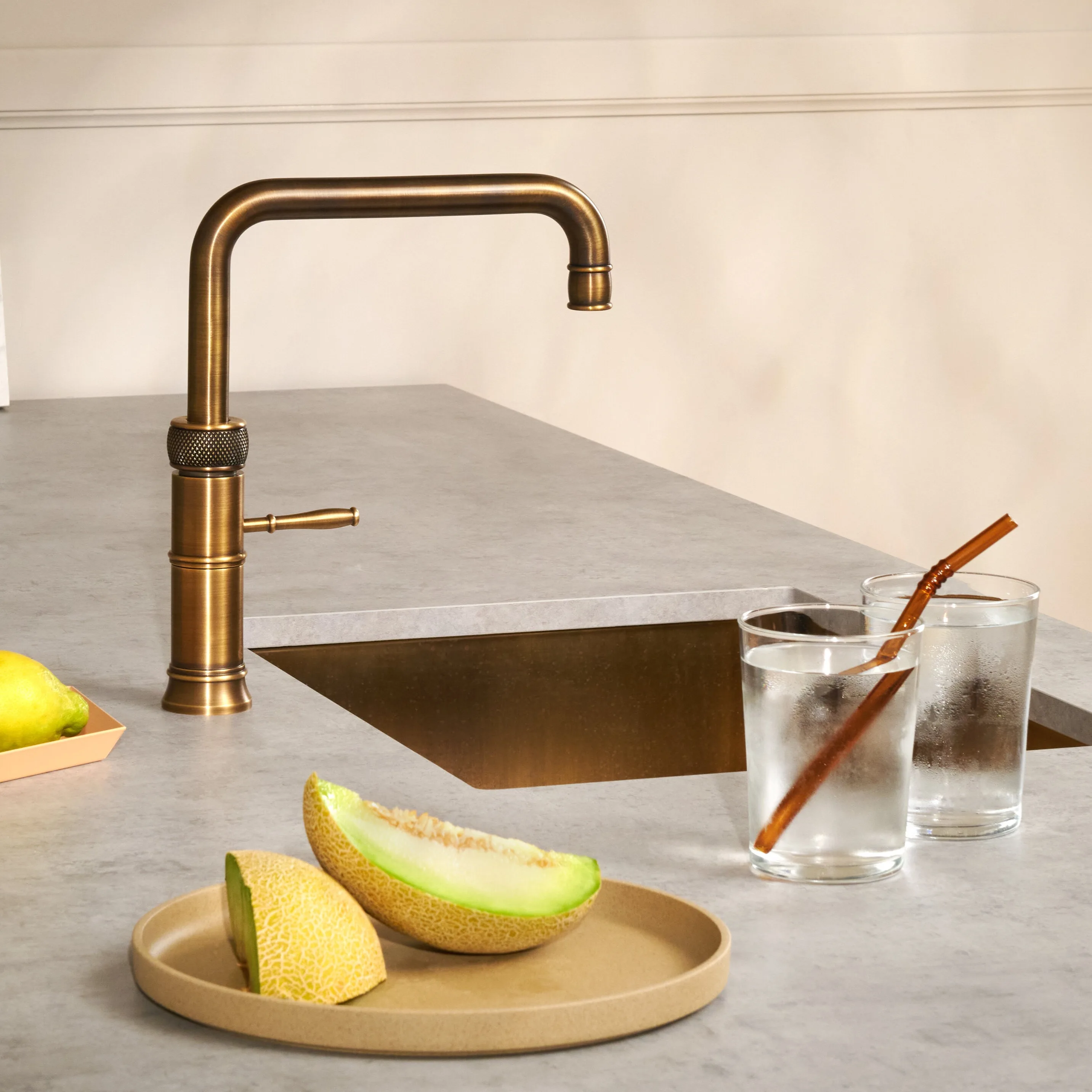 Quooker Classic Fusion Square Patinated Brass