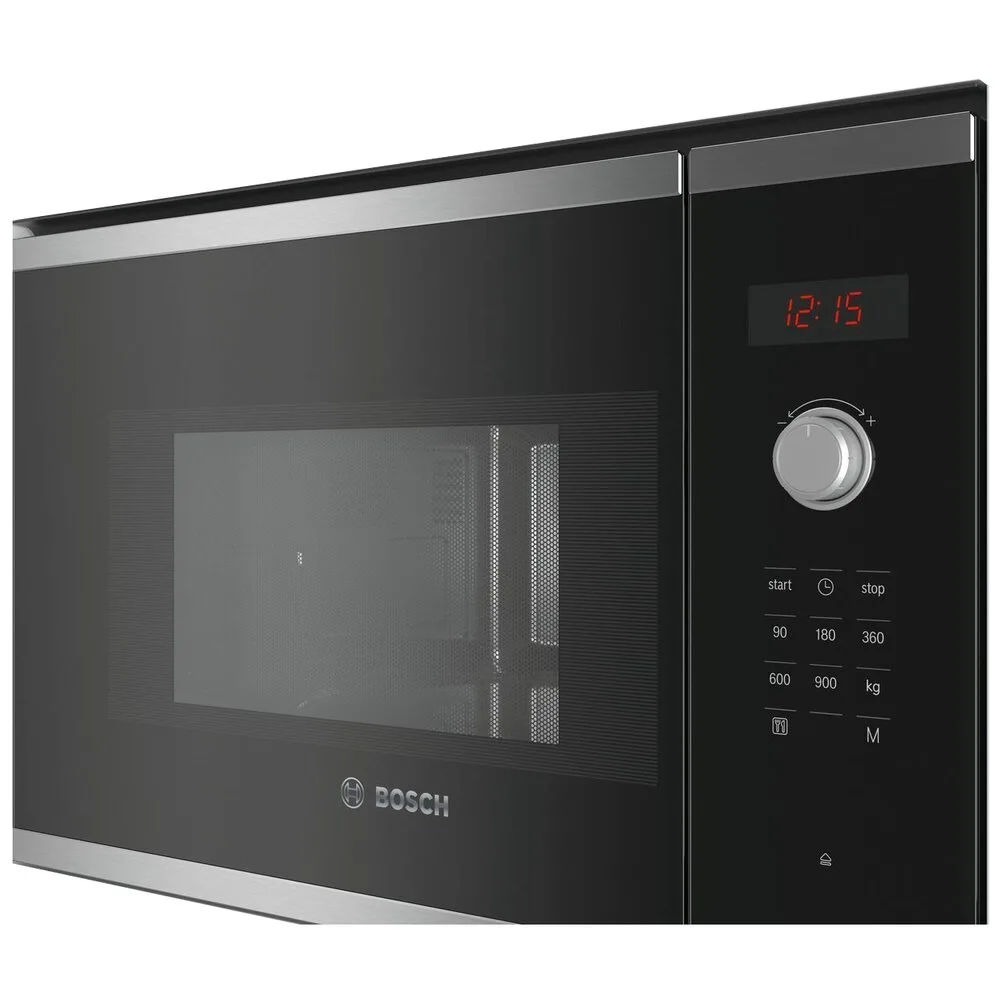 Kuchenka mikrofalowa BOSCH BEL554MS0 SERIA 6 900W średnica 31.5 cm pojemność 25L Autopilot 8 Czarny + inox