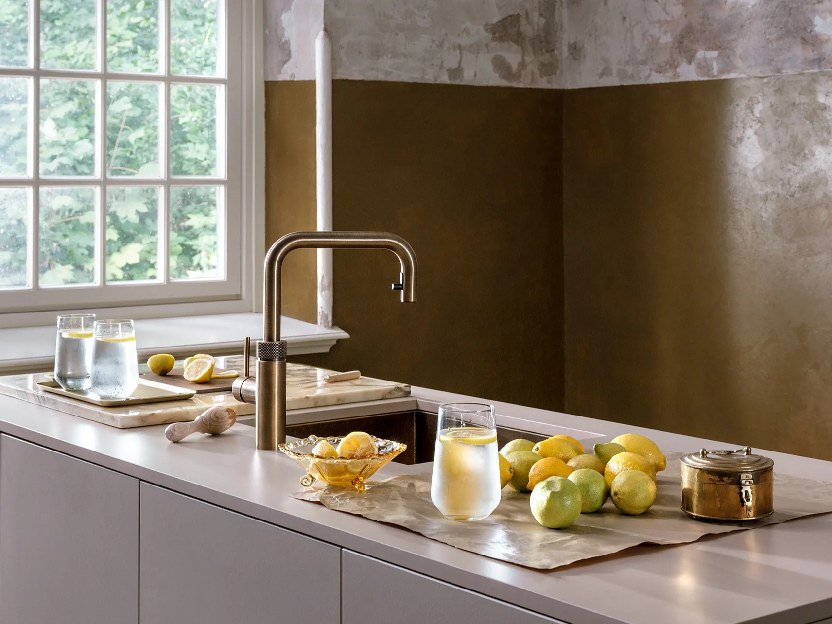 Quooker Flex Square Patinated Brass