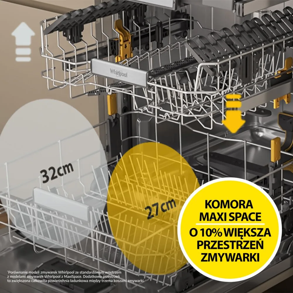 Zmywarka WHIRLPOOL WH8IA15AM3TUS0 MaxiSpace PowerClean Pro Kosz SpaceClean 60cm